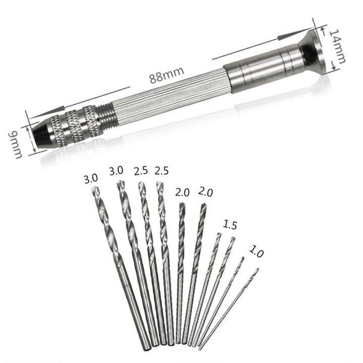 hh-ddpjvastar-hand-drill-jewelry-craft-hand-manual-drill-chuck-mini-hand-10pcs-twist-drill-bits