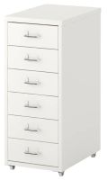 HELMER Drawer unit on castors, white, 28x69 cm ( เฮล์มเมอร์ ตู้ลิ้นชักมีล้อเลื่อน, ขาว, 28x69 ซม.)