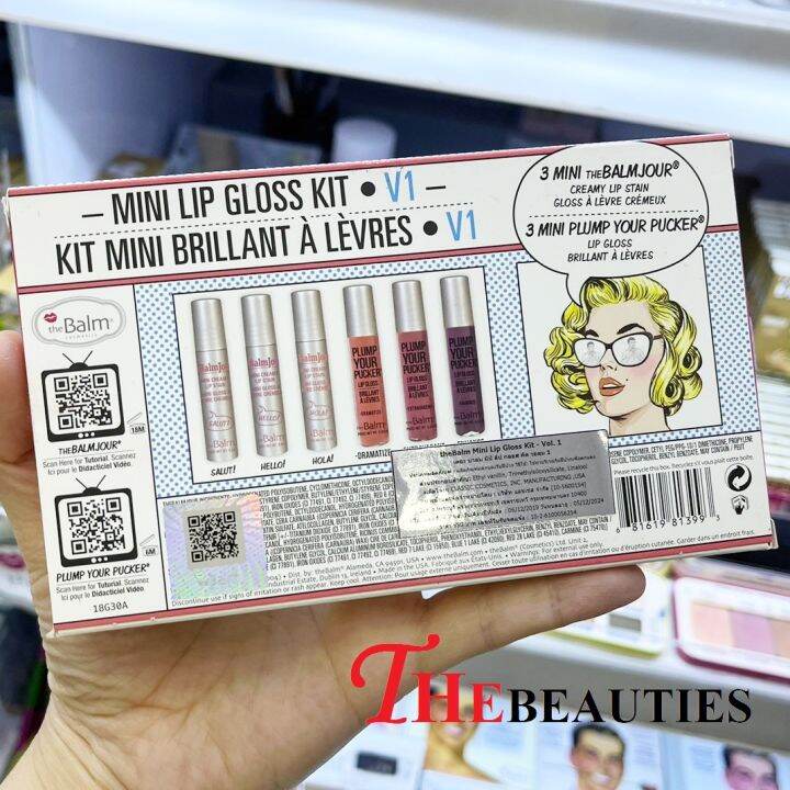 พร้อมส่ง-the-balm-mini-lip-gloss-kit-vol-1-ปริมาณ-1-2-ml-6-แท่ง-ลิปสติก-จากเดอะบาล์ม-เซทลิป-6-แท่ง-เซตลิปไซส์มินิจาก-thebalm