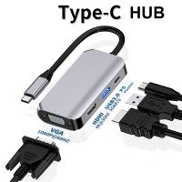 USB C Type c to HDMI-compatible 4K Adapter VGA USB3.0 video Converter PD 100W Fast charger for Macbook pro Samsung s9 s10 Adapters