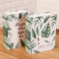 Green Plant Print 5/7-inch Photo Album Memory Book for Wedding Photo Gift Picture Card Collect Holder 100-200 Page Small Albums