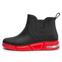 HOT★Rubber Shoes for Men Fashion Waterproof Rain Boots Work and Safety Galoshes Husband Fishing PVC Water Boot Footwear Sapato Chuva