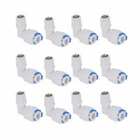 12 PACK of Male Elbow Check Valve 18" Thread Male x 14" Quick Push Fitting Connection Water Filters and Reverse Osmosis System