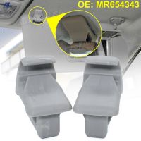 ❂❦ 2pcs Sun Visor Clip Hanger Hook Bracket MR654343 For Mitsubishi Lancer EVO X Outlander Sport ASX Sunshade Sunvisor Clips