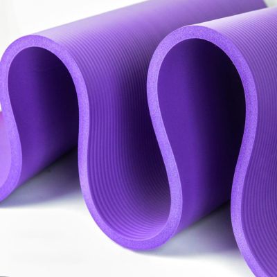 ⊙ Yoga Mat Anti-slip Thicken NBR Gym Home Fitness Exercise Sports Yoga Pilates Mat Carpet Fitness Environmental Gymnastics Mats