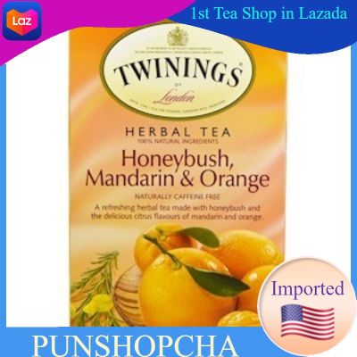 Twinings, Herbal Tea, Honeybush, Mandarin &amp; Orange, Caffeine Free, 20 Individual Tea Bags,ชาทไวนิงส์