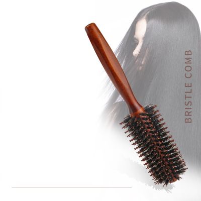 【CC】 3 Types Straight Twill Hair Comb Boar Bristle Rolling Round Blowing Curling Hairdressing Styling