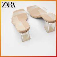 ZARAˉvinyl mules with methacrylate heel