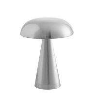 1Set Mushroom Lamp LED Bar Table Lamp Hotel Cafe Outdoor Decorative Bedside USB Charging Night Lamp Silver