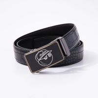 Malbon Golf Belt Alloy Automatic Buckle Belt Multicolor Genuine Leather Belt เข็มขัดคุณภาพสูง Titleist TaylorMade1 Malbon ANEW☒✗