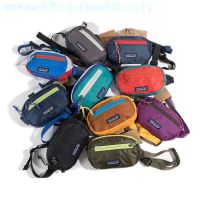 ❂ Patagonia Tide Brand Sports Pocket Fashion Running Fitness Chest Bag For Men And Women Personality Waterproof Lightweight Color Contrast Small Messenger Bag