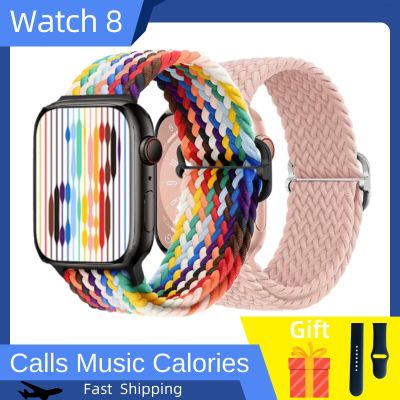 ZZOOI Rainbow Fashion Smart Watch 8 Sports Men Woman Bluetooth Call Music Smartwatch Series 8 Steps Calories Sleep Record I8 Pro Max