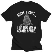 Large mens short sleeves Sorry I Cant I Have Plans With My Cocker Spaniel Dog Tshirt Mens Design Retro T Shirts 4XL.5XL.6XL