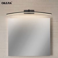 Modern Minimalist Arched Mirror Lights AC90-260V Wall Mounted Sconce Black White Indoor Deco Bathroom Lights Steel Dresser Lamps