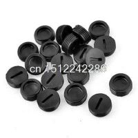 ☾✻ Black Plastic Screw 13mm x 5mm Carbon Brush Holder Caps Case 20 Pcs