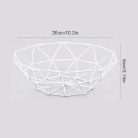 Fruit Basket Container Bowl Metal Wire Basket Kitchen Drain Rack Fruit Vegetable Storage Holder Snack Tray Bowl Table Storage