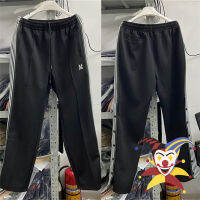 Black Needles Track กางเกงผู้ชายผู้หญิง Single Breasted Sweatpants Butterfly Stripe Trousers