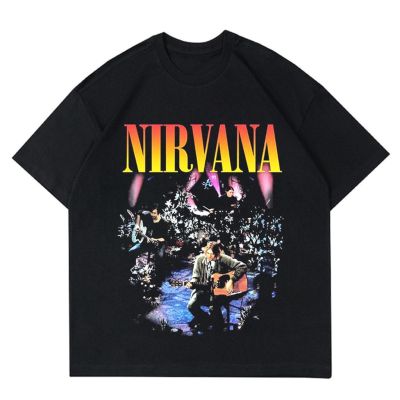 【New】  เสื้อยืด Nirvana VINTAGE OVERSIZE BAND - MTV UNPLUGGED 1993 | เสื้อยืด ลาย Nirvana H&amp;M สีดํา สําหรับผู้ชาย