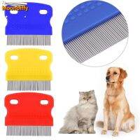 Stainless Steel Pet Grooming Hair Comb Long Thick Hair Fur Removal Flea And Lice Brush Pets Combs For Dog Cat Rabbit Guinea Pig Brushes  Combs