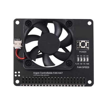 Argon FAN HAT for Raspberry Pi 4B 3B+ 3B PWM Software Control Fan Function Power Button Fit for Argon NEO Case for Pi 4 Replacement Spare Parts Accessories