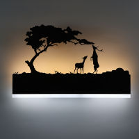 Modern LED Wall Lamp Creative Bedroom Beside Lamp Iron + Acrylic Materials Night Lighting Ho Room Decoration Wall Light