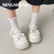 MINGSHENG Mary Janes slip on shoes for women which with loop closure and