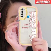 เคส JIUMOO สำหรับ Xiaomi Redmi Note 8 2021 Note 8T เคสลายการ์ตูนกระต่ายน่ารักขอบคลื่นกันกระแทกแบบใสนิ่มเคสมือถือโปร่งใสลายกล้องถ่ายรูปความคิดสร้างสรรค์เคสซิลิกาเจลฝาครอบป้องกัน