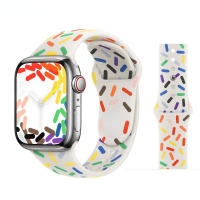 สายนาฬิการุ่นภาคภูมิใจสำหรับสายคาด Apple Watch รุ่นแอปเปิ้ลวอทช์สร้อยข้อมือซิลิโคน,รุ่น6 4 5 3 SE 7 8พิเศษ44มม. 40มม. 45มม. 41มม. 49มม. 38มม. 42มม. 42มม.