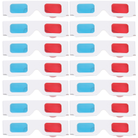 100ชิ้น3d แว่นตาสีแดงสีฟ้า Anaglyph กระดาษ Anaglyph แว่นตาสีแดงสีฟ้าสีขาวกรอบ Anaglyph กระดาษแข็ง3D กระดาษกระดาษแข็งแว่นตา