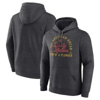 (in stock) Mens fanatics brand Charcoal dusty Roeder plumbers son pullover Hoodie (free nick name and logo)