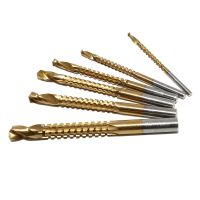 HH-DDPJCountersink Drill Bit 6pcs Drill Power Tools Speed Out Metal Titanium Coated Hss Drill Bits Set Saw Plastic Metal Hole