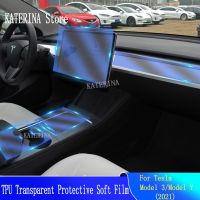 【cw】 Tesla Y mode 3 Interior Console Air Panel Steering Tpu transparent Anti- Scratch Film !