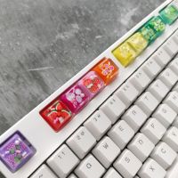 （Miss qis keycap） Key CapFruit บุคลิกภาพเรซิ่นปุ่มกด TransparentForMxMechanical แป้นพิมพ์