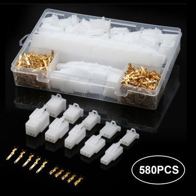 580PCS Car Moto 50Sets Auto Electrical 2.8mm 2 3 4 6 9 Pin Wire Cable Connector Terminal with Storage Box