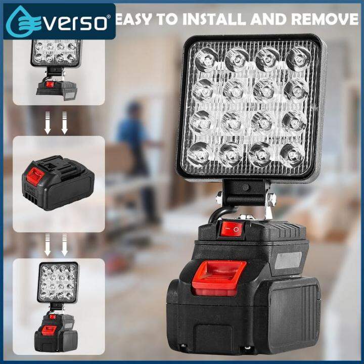 Everso Flood Work Light 18V/20V 27W 4inch Square LED Work Light 90