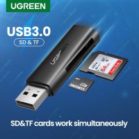 Ugregreen การ์ดรีดเดอร์ USB 3.0ไปยัง SD ไมโครการ์ดความจำอะแดปเตอร์เมมโมรี่การ์ดสำหรับพีซีอุปกรณ์เสริมแล็ปท็อปเครื่องอ่านการ์ดอัจฉริยะหลายเครื่องอ่านการ์ด