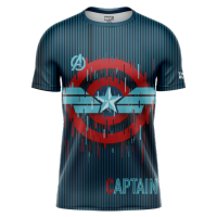 Thairun (ไทยรัน) เสื้อวิ่ง เสื้อกีฬา MARVEL Captain America digital ลิขสิทธิ์แท้