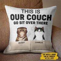 （ALL IN STOCK XZX）This is the sofa were sitting on there - Fun personalized cat pillowcases Decorative pillowcases Throw sofa pillowcases   (Double sided printing with free customization of patterns)