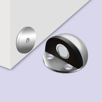 【cw】 Rubber Magnetic Door Stopper Non Punching Sticker Holders Floor Mounted free Stops
