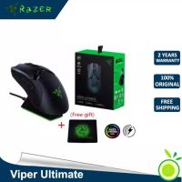 Razer Viper Ultimate (แท่นชาร์จ) Original ไร้สาย Hyperspeed เมาส์สำหรับเล่นเกมส์เมาส์แบบออปติคัลโปรแกรมเมาส์สำหรับเครื่องพีซีคอมพิวเตอร์แล็ปท็อป