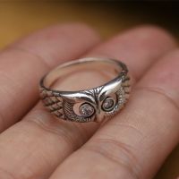 【YF】♗☫  Delysia King retro eye night owl style ring