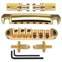 【CW】 New Hot 1 Set Of 6 Strings Guitar Tune O Matic Bridge And Tailpiece With Posts For Les Paul SG LP Electric