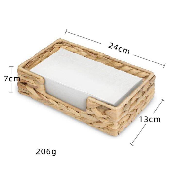 2pcs-bathroom-disposable-guest-towel-holder-long-seagrass-woven-rattan-wicker-table-hand-guest-towel-basket-tray