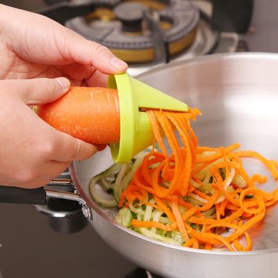 Kitchen Gadget Funnel Vegetable Radish Cutter Shred Spiral Device