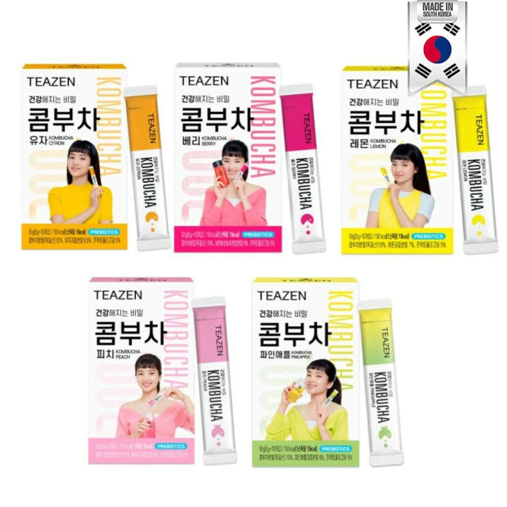 teazen-kombucha-แพ็คเกจใหม่และเดิมนะคะ-ทีเซน-คอมบูชา-เลม่อน-ชาจองกุกดื่ม-แพ็คเกจใหม่-จากเกาหลี-10-ซอง