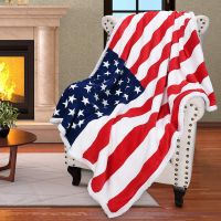 American Flag Blanket Cushion Cover Bed Cover Soft Warm Dew Bedding Kids Men Ladies Gift Catalan Blanket American Eagle Flag