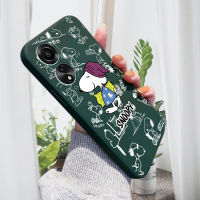 เคสโทรศัพท์สำหรับ OPPO A78 4G ลายการ์ตูนน่ารัก Snoopy Charlie Phone ปลอกซิลิโคนของเหลวทรงสี่เหลี่ยมดั้งเดิมคลุมทั้งหมดกล้องเคสป้องกันทนแรงกระแทก