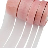 [50 Yards/roll] 12mm/15mm/20mm/25mm/40mm/50mm Pink Meat Organza Ribbon Wholesale Gift Packaging Decoration Handmade Crafts