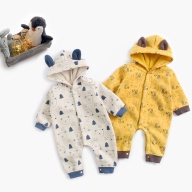 Cotton Infant Boys Rompers Fashion Long Sleeve Baby Clothes Cartoon Winter Baby Clothing Hooded thumbnail