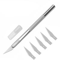 【YF】 Engraving Non-Slip Metal Scalpel Kit   5pcs  11 Blades Replacement Cutter Craft Knives for Mobile Phone Repair Hand Tools